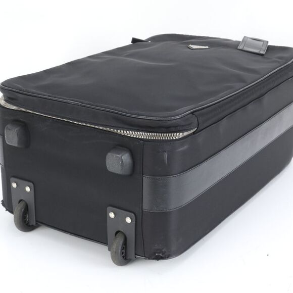 Prada Tessuto Nylon Triangle Logo Leather Suitcase Carry Case Bag Business - Picture 5 of 12